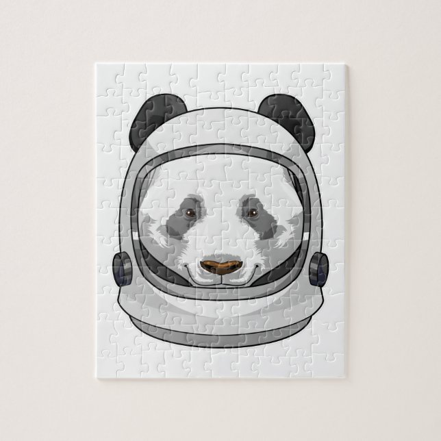 Quebra-cabeça Panda como astronauta com Helmet (Vertical)