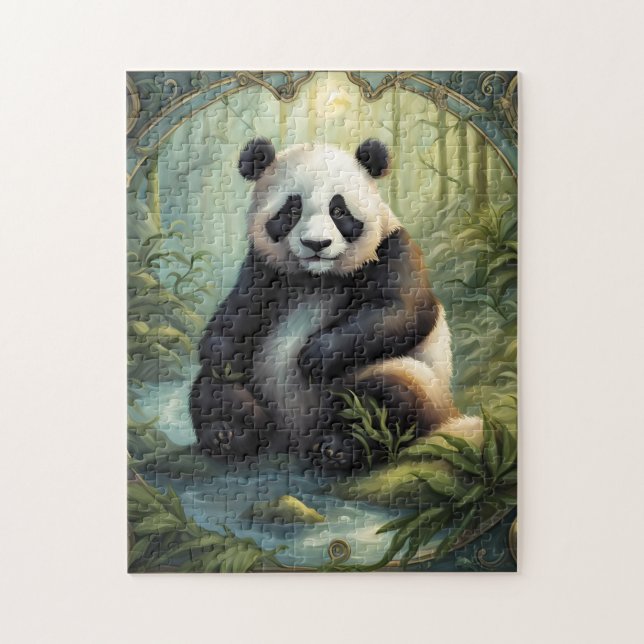 Quebra-cabeça Panda im Wald (Vertical)
