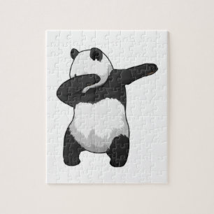 Quebra-cabeça Panda no laboratório de dança de salto