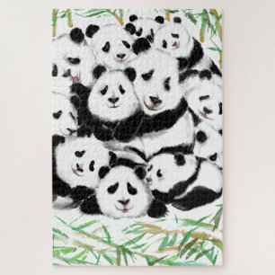 Quebra-cabeça Pandas - Pandemia - Grande Abraço - Coleção de Des