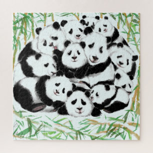 Quebra-cabeça Pandas - Pandemia - Grandes Abraços - Coleção d