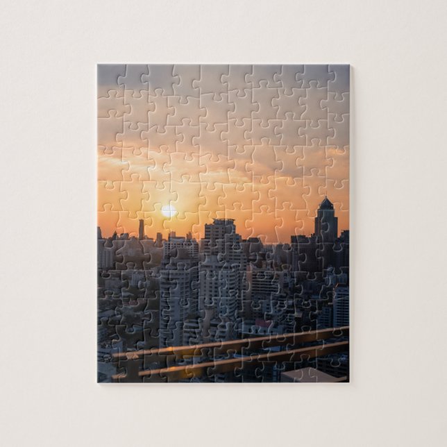Quebra-cabeça Pankok skyline sunset panorama (Vertical)