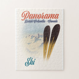 Quebra-cabeça Panorama British Columbia Canada ski poster