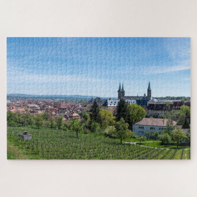 Quebra-cabeça Panorama da antiga cidade histórica de Bamberg, Al (Horizontal)