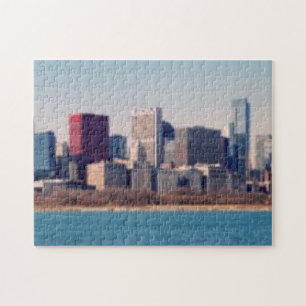 Quebra-cabeça Panorama da skyline de Chicago