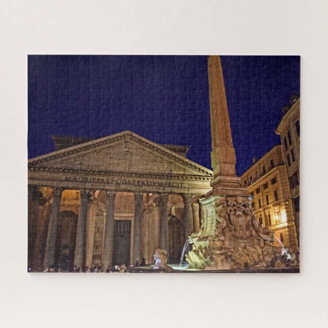 Quebra-cabeça Pantheon by Night - Roma, Itália - 16x20 - 520 pcs (Horizontal)