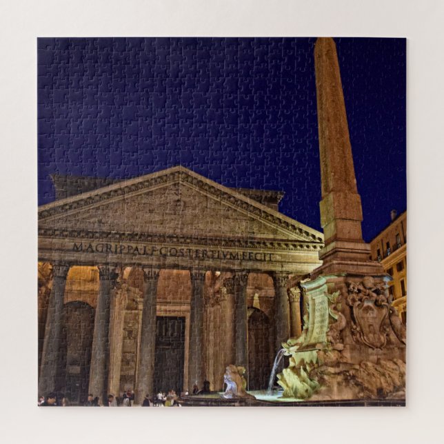 Quebra-cabeça Pantheon by Night - Roma, Itália - 20x20 - 676 pcs (Vertical)