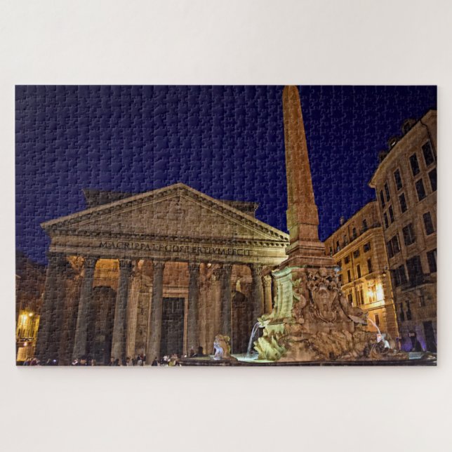 Quebra-cabeça Pantheon by Night - Roma, Itália - 20x30 - 1014 pc (Horizontal)