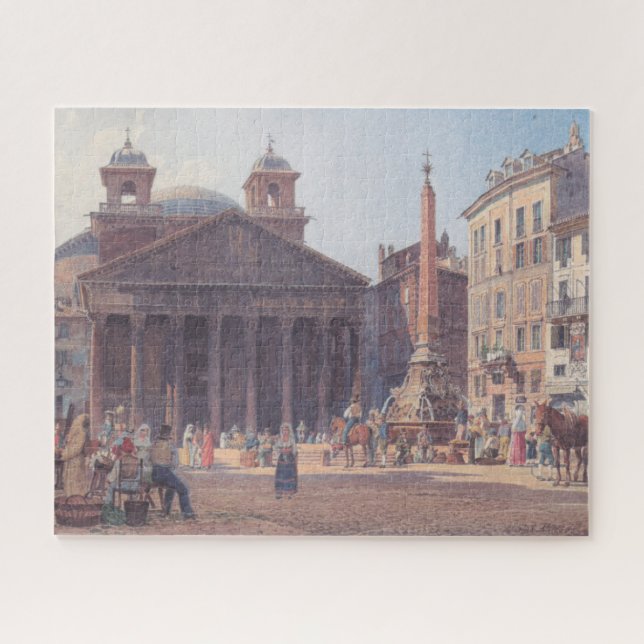 Quebra-cabeça Pantheon e Piazza della Rotonda em Roma, Itália (Horizontal)