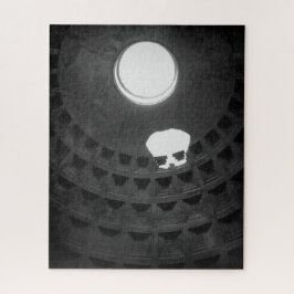 Quebra-cabeça Pantheon Light Skull Roma Itália Preto e Branco
