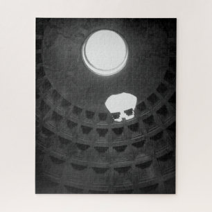 Quebra-cabeça Pantheon Light Skull Roma Itália Preto e Branco