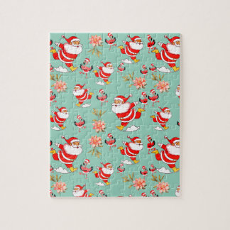 Quebra-cabeça Papagaio de Natal Tropical do Papai Noel