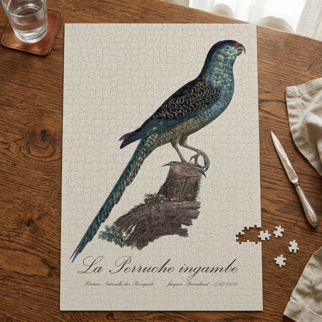 Quebra-cabeça Papagaio-terra ou Papagaio-do-brejo, Pezoporus Wal (Ground Parrot or Swamp Parrot, Pezoporus Wallicus. Jigsaw Puzzle)