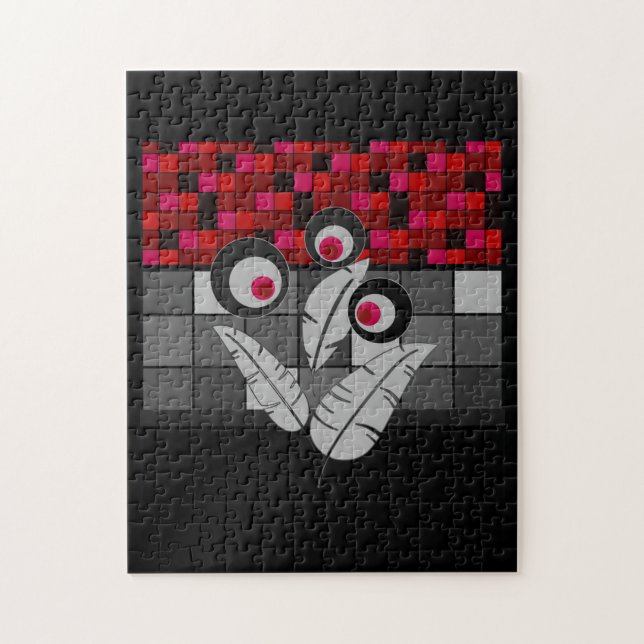 Quebra-cabeça Papagaios vermelhos (Vertical)