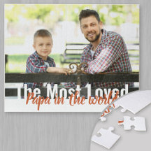 Papai Mais Amado do Mundo Foto Personalizada