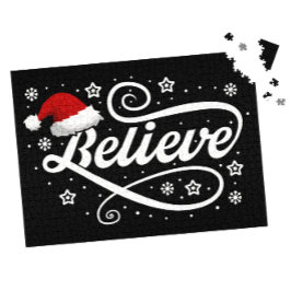 Quebra-cabeça Papai Noel acredita no Natal - Papai Noel preto