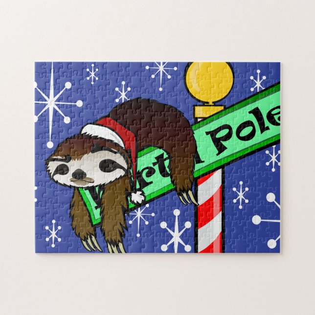QUEBRA-CABEÇA PAPAI NOEL DE FERIADO DE NATAL SLOTHMAS (Horizontal)