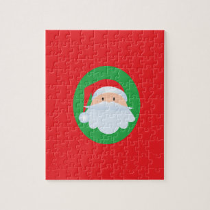 Quebra-cabeça Papai noel de fotos 8x10 com caixa de presentes
