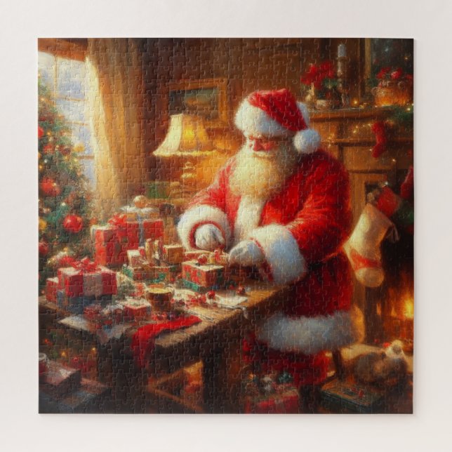 Quebra-cabeça Papai Noel de Natal 4 (Vertical)