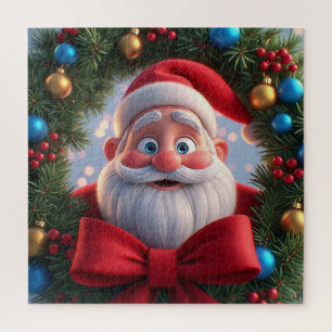 Quebra-cabeça Papai Noel Desenho Animado Natal Festivo