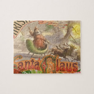 Quebra-cabeça Papai noel e o trenó