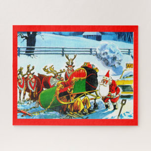 Quebra-cabeça Papai noel e seu trenó