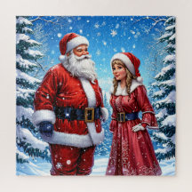 Papai Noel e Sra. Claus festivos