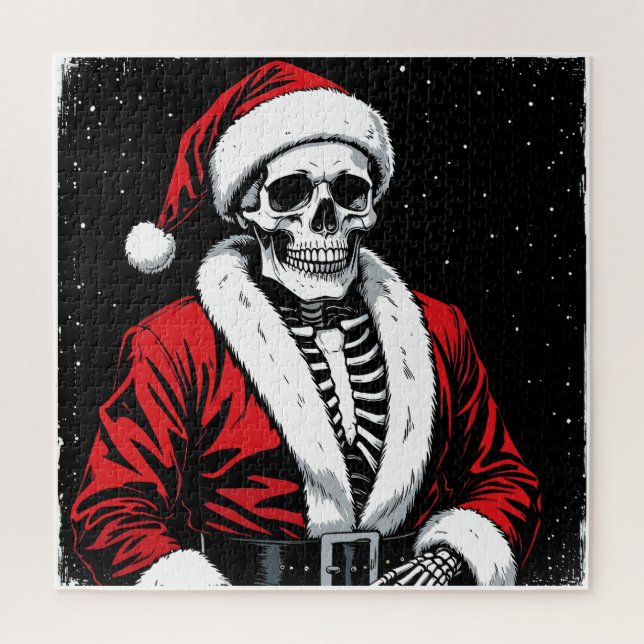 Quebra-cabeça Papai Noel Esqueleto (Vertical)