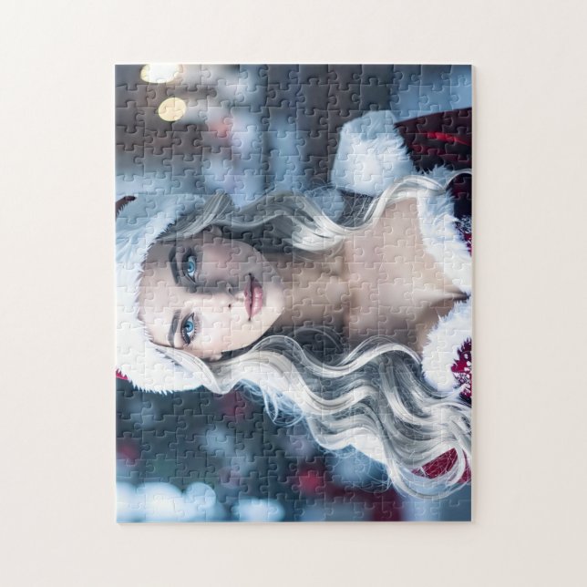 Quebra-cabeça Papai noel Girl (Vertical)