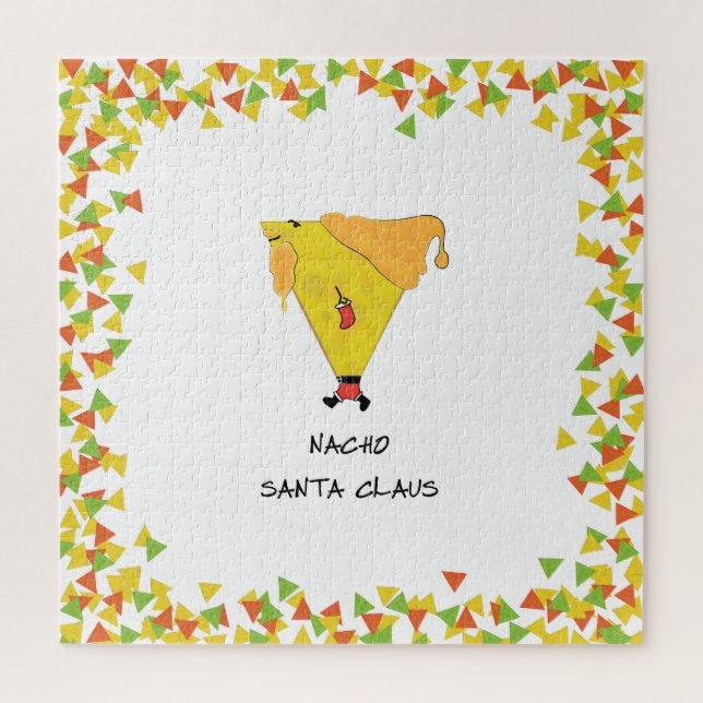 Quebra-cabeça Papai Noel Nacho com Chips (Vertical)
