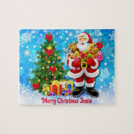 Quebra-cabeça Papai Noel Personaliza o Nome da Criança