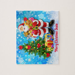 Quebra-cabeça Papai Noel Personaliza o Nome da Criança