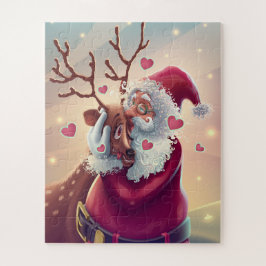 Quebra-cabeça Papais noeis Brancos Engraçados E Feriado Festivo 