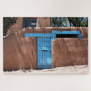 Quebra-cabeça Papais noeis Fe Novo México - Cena de Porta Azul