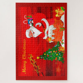 Quebra-cabeça Papais noeis na Chaminé