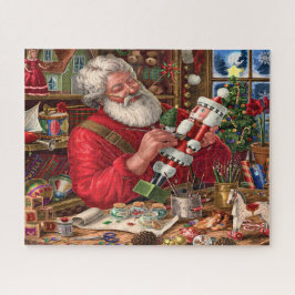 Quebra-cabeça Papais noeis Nutcracker Painting em sua oficina