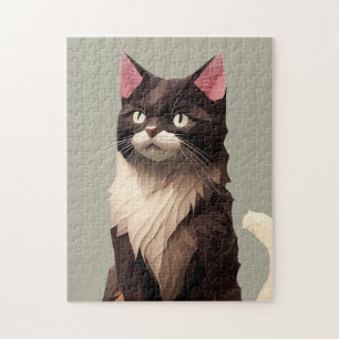 Quebra-cabeça Papel Cat Cortado Arte Pet Care Comida Compro Clín