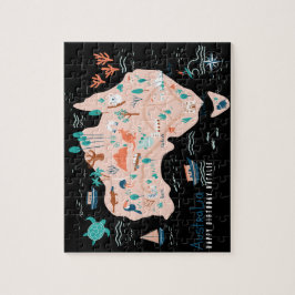 Quebra-cabeça para Crianças do Mapa Personalizado 