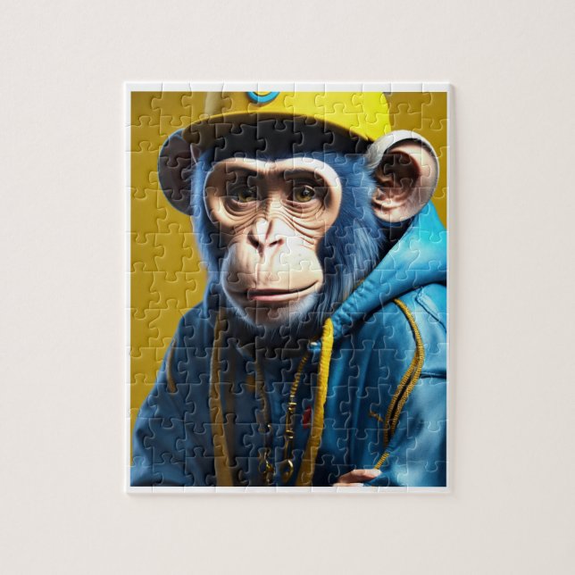 Quebra-cabeça para crianças - macaco (Vertical)