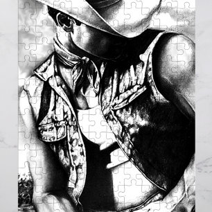 QUEBRA-CABEÇA PARA HOMENS 11x14 COWBOY em bela ca