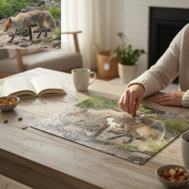 Quebra-cabeça Parada Selvagem: Raposa na Luz da Manhã