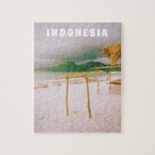 Quebra-cabeça Paraíso Tropical de Lombok Indonésia Impressão