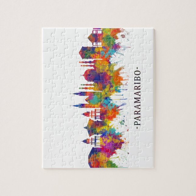 Quebra-cabeça Paramaribo Suriname Skyline (Vertical)