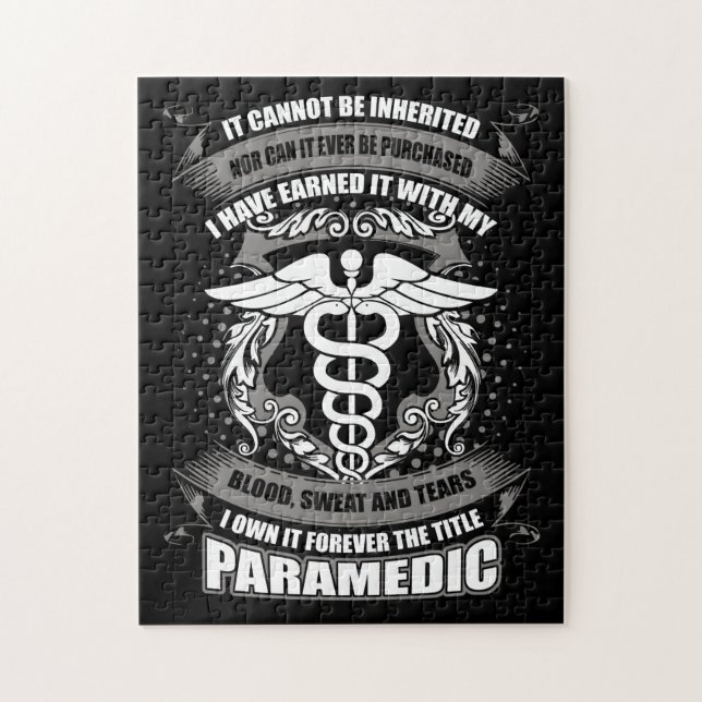 Quebra-cabeça Paramédico Não Pode Ser Herdado Nem Nunca. (Vertical)