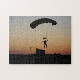 Quebra-cabeça Paraquedas Skydiver no Sunset Sky Diver