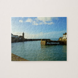 Quebra-cabeça Parede do porto de Porthleven Cornualha Inglaterra