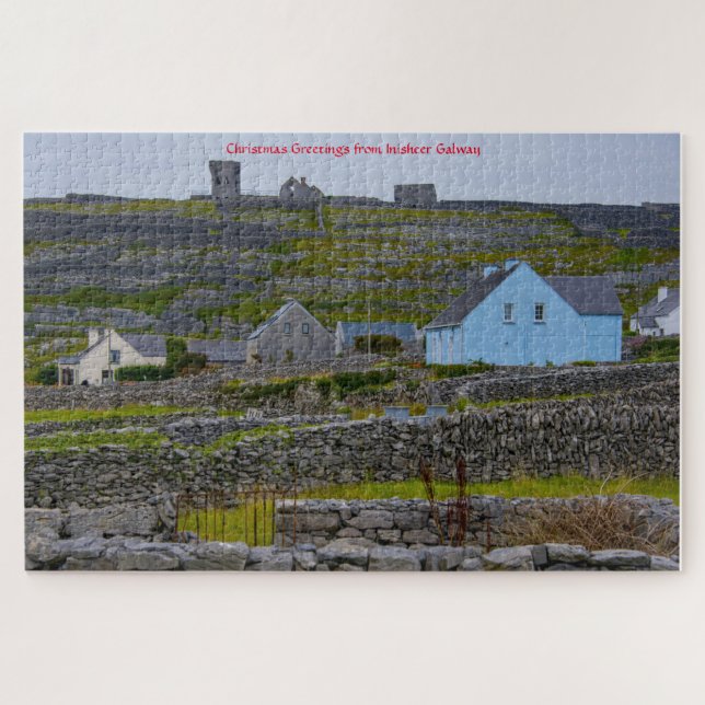 Quebra-cabeça Paredes de Pedra Inisheer Galway Irlanda. Quebra-c (Horizontal)