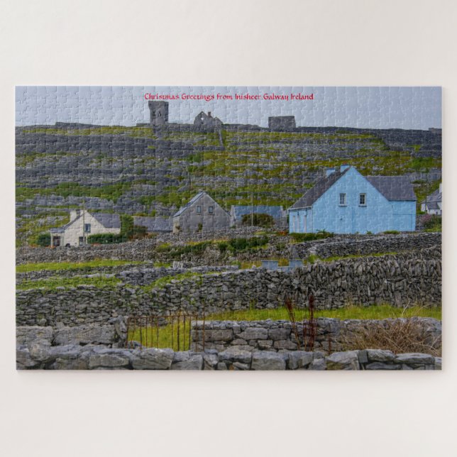 Quebra-cabeça Paredes de Pedra Inisheer Galway Irlanda. Quebra-c (Horizontal)
