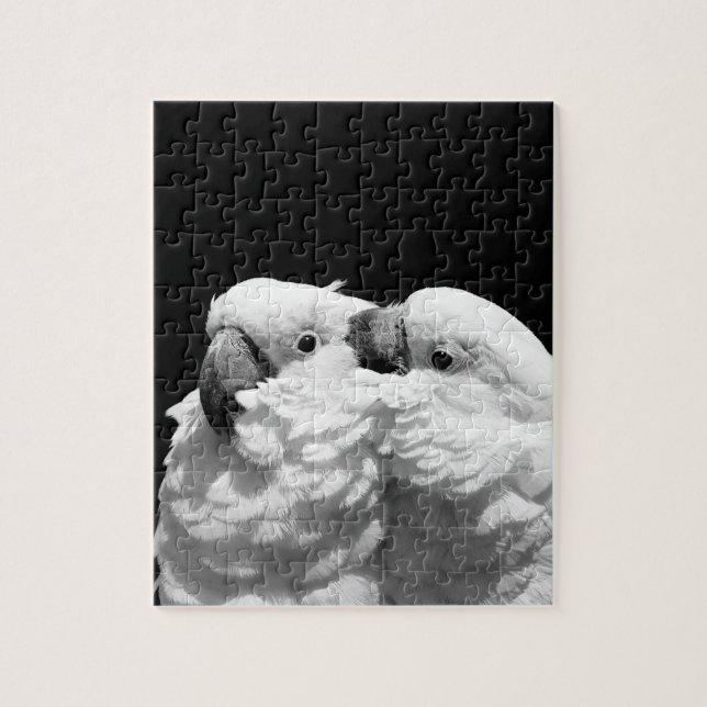 Quebra-cabeça Pares de cockatoos do guarda-chuva (Vertical)