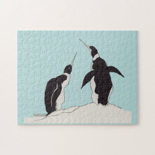 Quebra-cabeça pares de pinguins